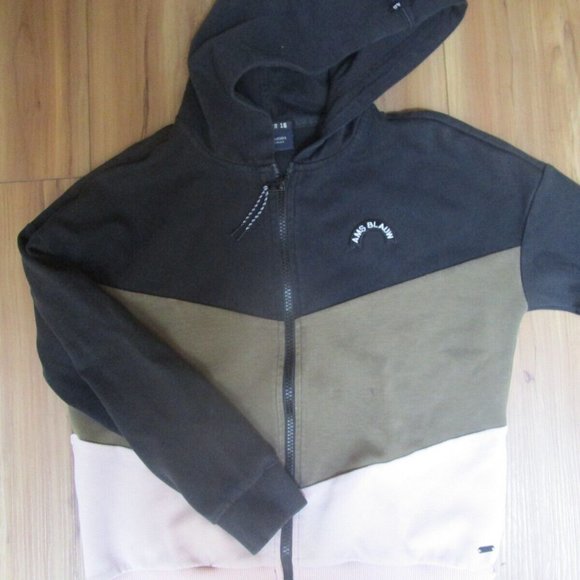 AMS BLAUW SCOTCH & SODA Hoodie Sweater Full Zip rock lobster spellout Sz 10/140 - Picture 1 of 7